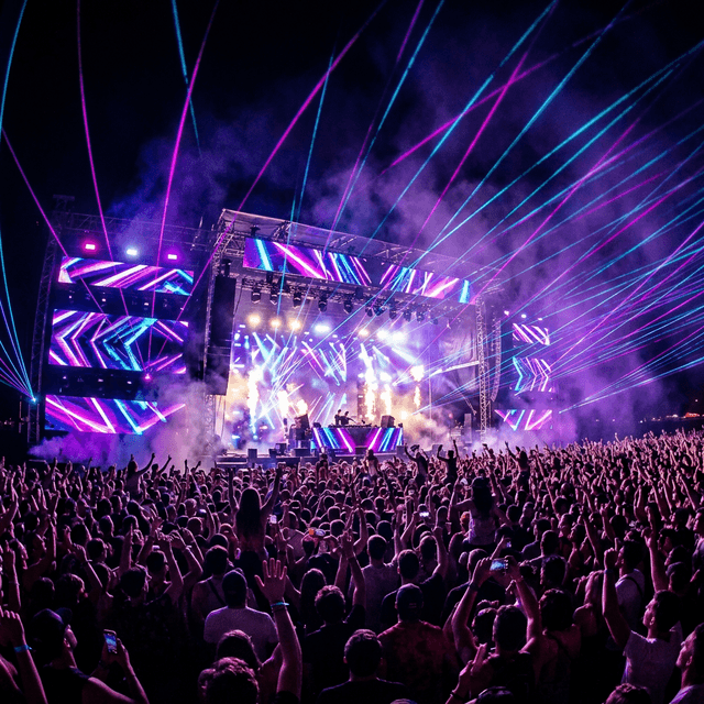 Concert with stage lighting in Chennai